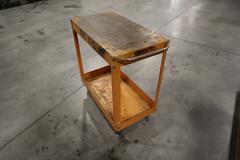 Metal Orange Rolling Shop Cart