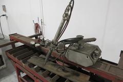 Oxy/Acetylene Torch Track Cutting Table with Victor VCM 200 Motor Unit and Adjustable Torch, Track, and Material Catch Drawers