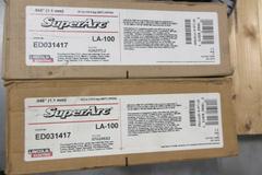 Mig Welding Wire Spools, (2) Lincoln Electric SuperArc LA-100 .045" **New in Boxes**, (2) Weld Cote Metal Partial Rolls .030" Wire
