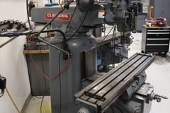Clausing Kondia 9"x48" Knee Mill, Fagor 2-Axis DRO, Quill Feed, Kurt Power Drawbar