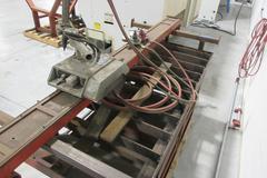 Oxy/Acetylene Torch Track Cutting Table with Victor VCM 200 Motor Unit and Adjustable Torch, Track, and Material Catch Drawers