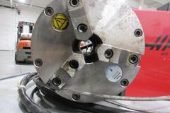 Haas HRT 210 Programmable Rotary Table (Brush Type), with Pratt Burnerd 8.25" 3-Jaw Manual Chuck