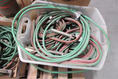Oxy/Acetylene Torch Parts, Gas Valves, and Partial Spool of New Tubing on Pallet