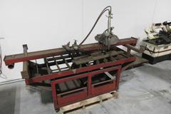 Oxy/Acetylene Torch Track Cutting Table with Victor VCM 200 Motor Unit and Adjustable Torch, Track, and Material Catch Drawers