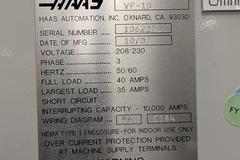Haas VF-1D CNC Vertical Machining Center, Haas Coldfire CNC Control, 10,000 RPM, 20 ATC, LESS THAN 3000 SPINDLE HOURS