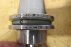 Pioneer CAT40 (15pcs) End Mill Holders, (10) 1/8" Dia, (2) 3/16" Dia, (1) 1/4" Dia, (1) 3/8" Dia, (1) 1" Dia