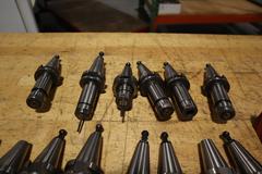 BT30 (14pcs) Tool Holders, (6) Nikken SK10 Collet Type with Extra Collets, (4) End Mill Holders, (4) .375 Pin Headed