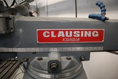 Clausing Kondia 9"x48" Knee Mill, Fagor 2-Axis DRO, Quill Feed, Kurt Power Drawbar