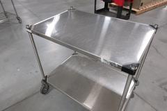 Metro Stainless Steel (2) Adjusable Shelf Cart with Swivel Caster Wheels