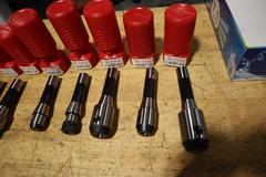 Haas R8 Tool Holders (9pc) Set, (4) End Mill Holders 1/4, 1/2, 5/8, 3/4", (2) ER32 & ER16 Collet, (1) Shell Mill Driver ***New In Packages***
