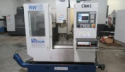 Milltronics RW-15 CNC Vertical Machining Center,  25" x 15" x 20.5". Series D, Milltronics 8200 Control, 16 ATC, 8K RPM, Probing, Chip Auger
