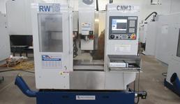 Milltronics RW-15 CNC Vertical Machining Center, 25" x 15" x 20.5". Series D, Milltronics 8200 Control, 16 ATC, 8K RPM, Probing, Chip Auger